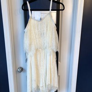 Torrid Off White Lace Shorts Romper